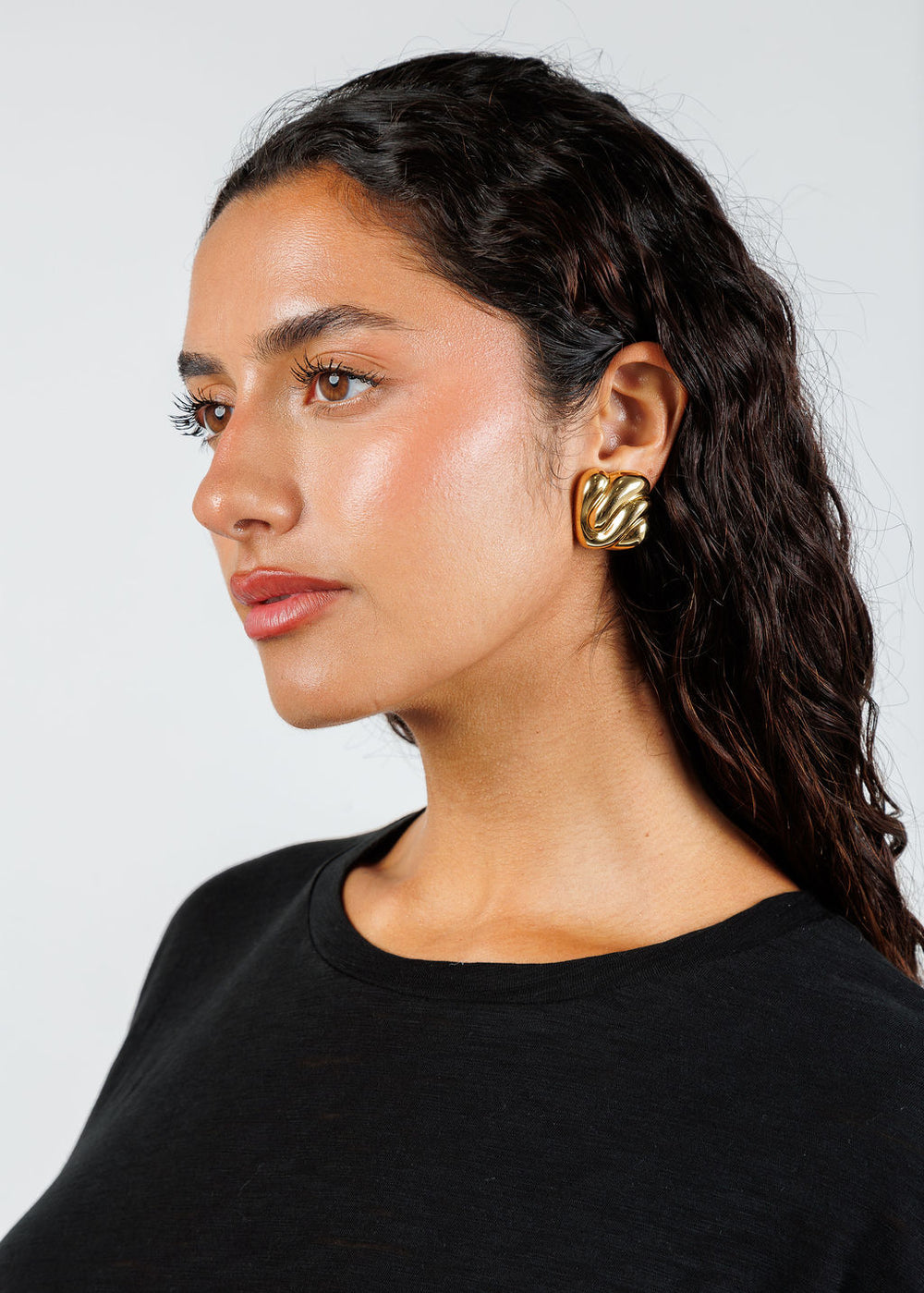 Ben Amun Gold Plated Clip Earrings available at Barbara Katz