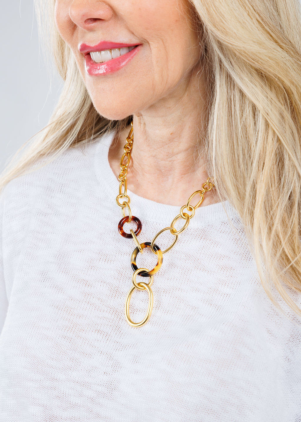 Ben Amun Gold Chain Necklace With Tortoise available at Barbara Katz