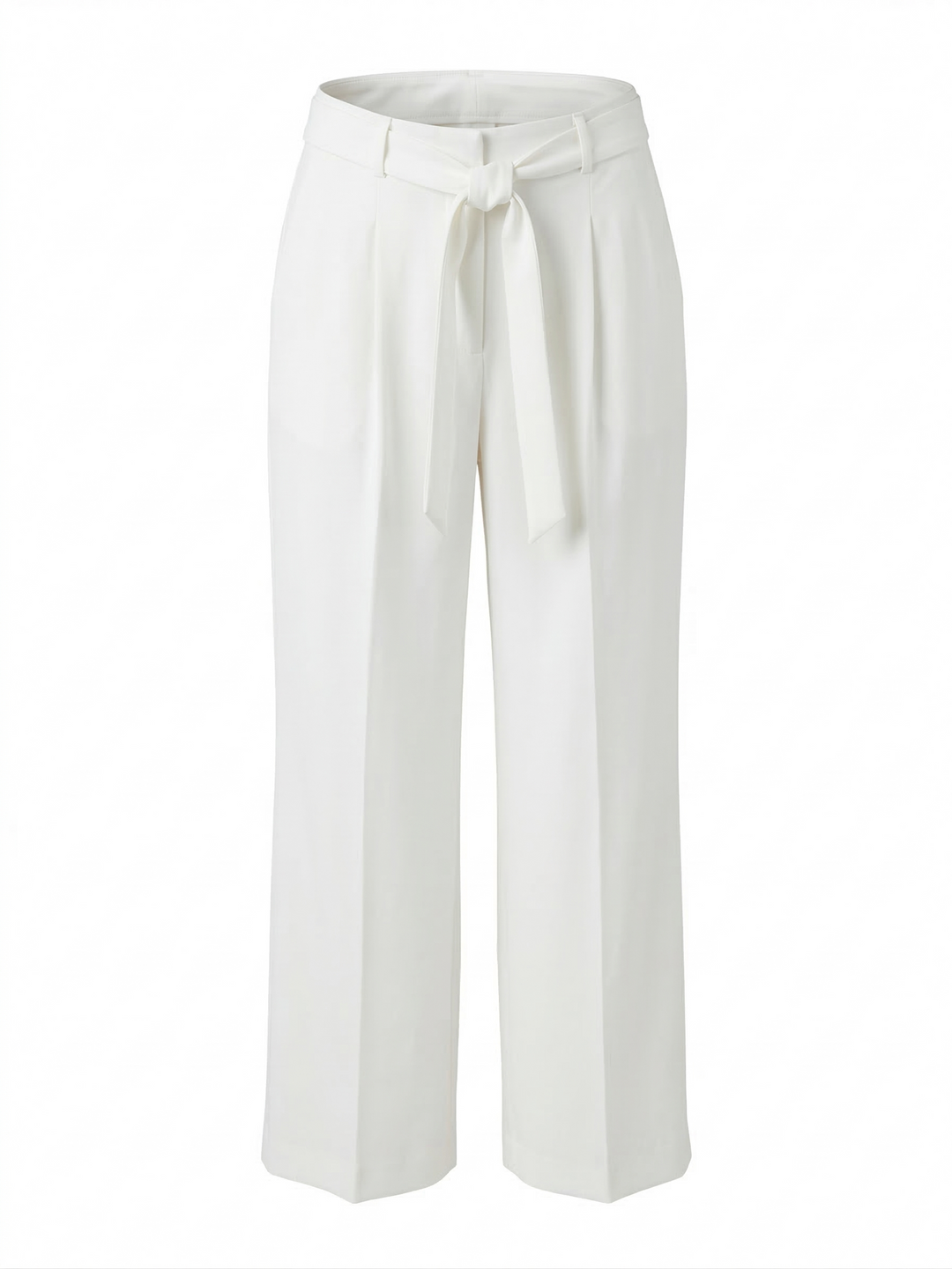 Adroit Atelier Benji Wide-Leg Trousers With Pleats &  Removable Sash in White available at Barbara Katz