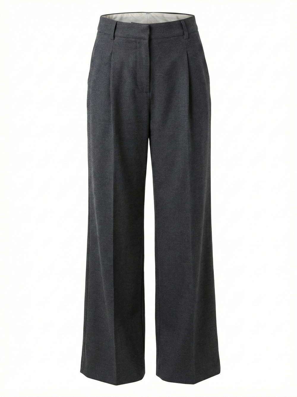 Adroit Atelier Benji Wide-Leg Stretch Ponte Trousers in Anthracite available at Barbara Katz