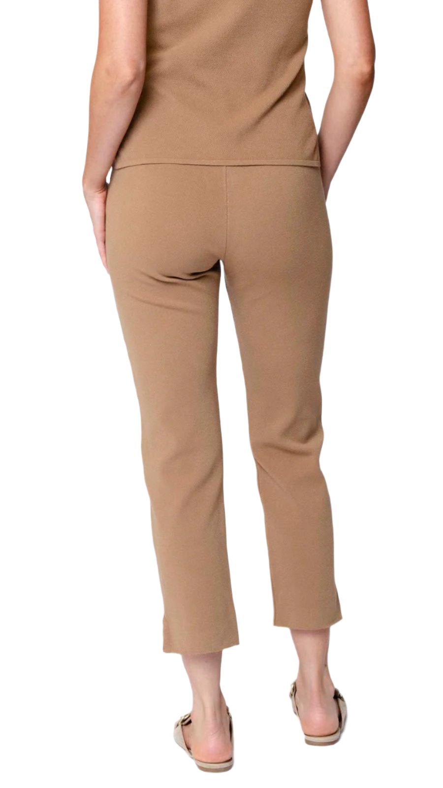 Biana Alice Milano-Knit Slim Leg Pants in Mocha available at Barbara Katz