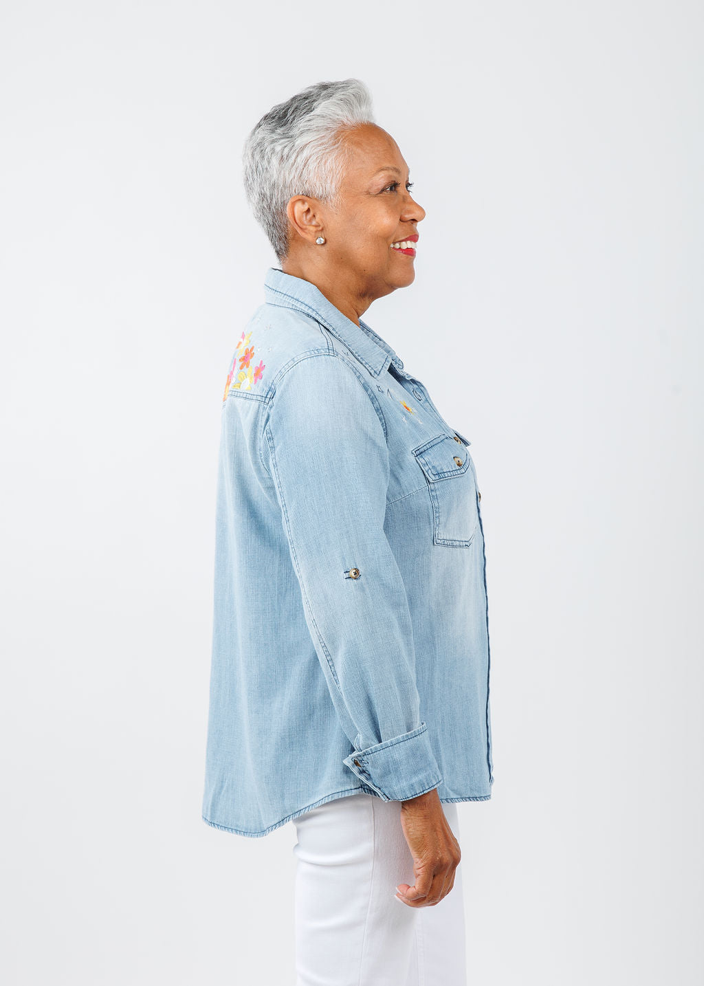Billy T Moon and Stars Denim Shirt available at Barbara Katz