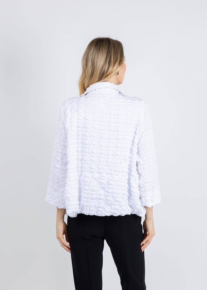 Crinkle Zip Jacket - White