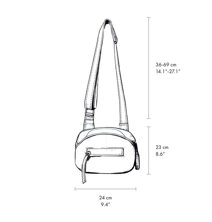Daniella Lehavi Bonnie Crossbody Bag measurements