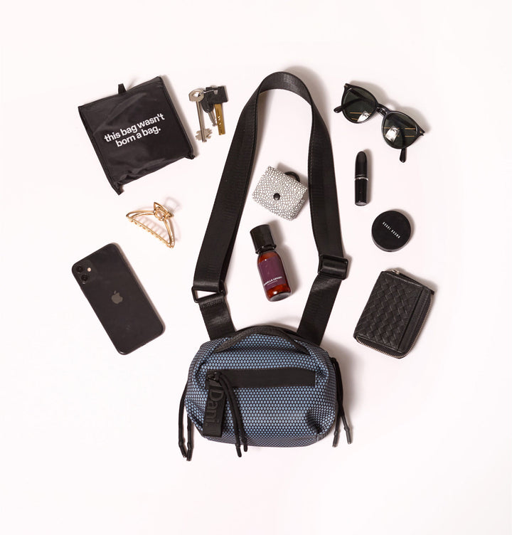 Daniella Lehavi Bonnie Mini Crossbody Bag in Denim available at Barbara Katz