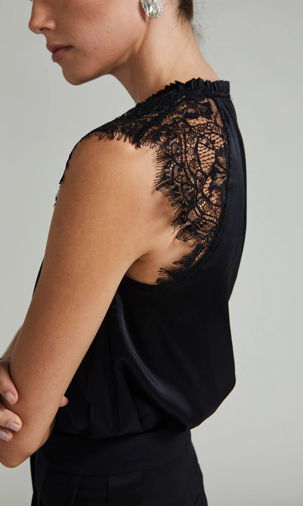 Brigitte Lace Combo Blouse