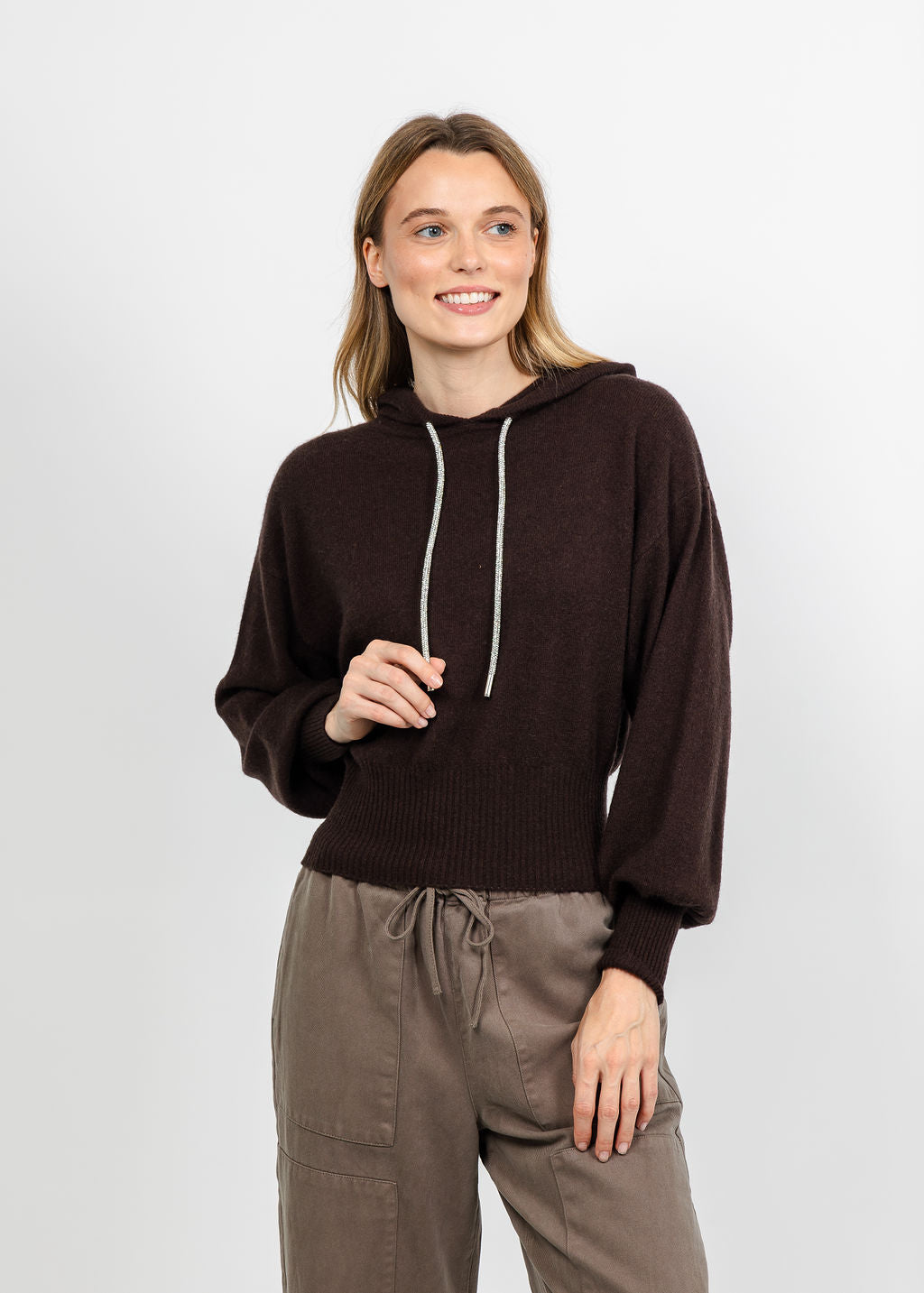 Brodie Hilary Hoodie 2.0 - Dark Brown available at Barbara Katz
