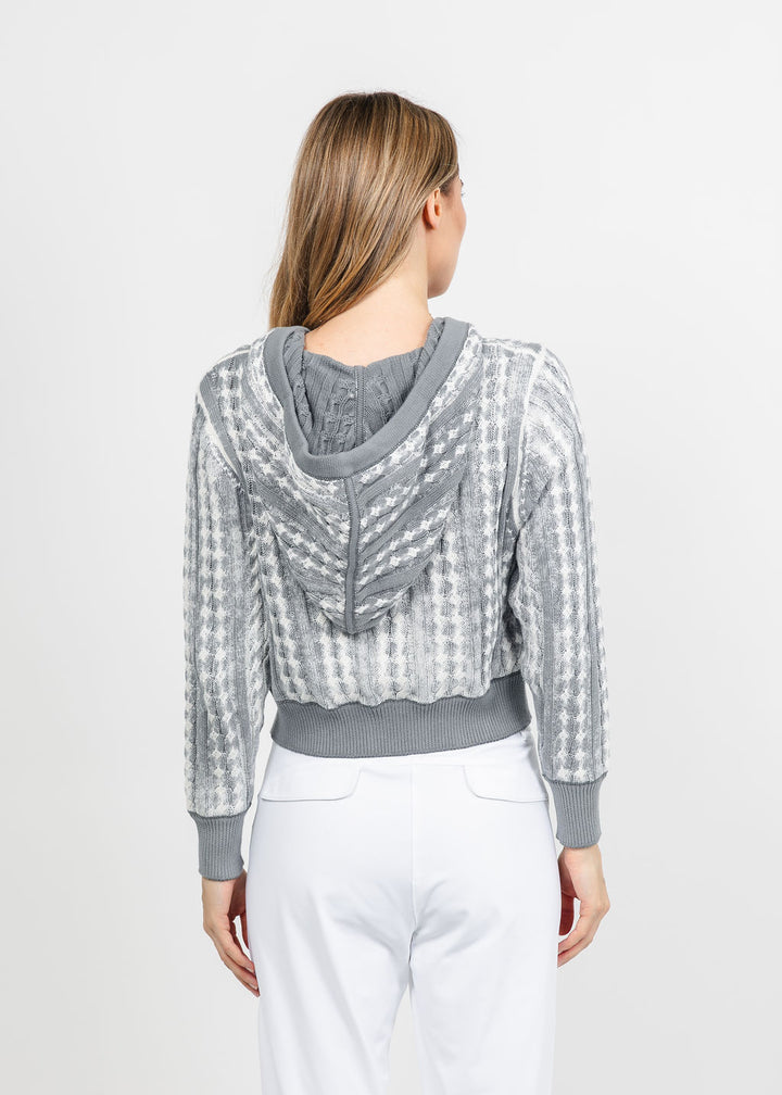 Brodie IMY Inked Hoodie - Mid Grey/Wispr White available at Barbara Katz