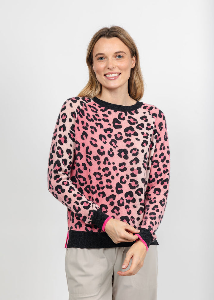 Brodie Lauren Leopard Sweatshirt - Quartz Pink available at Barbara Katz