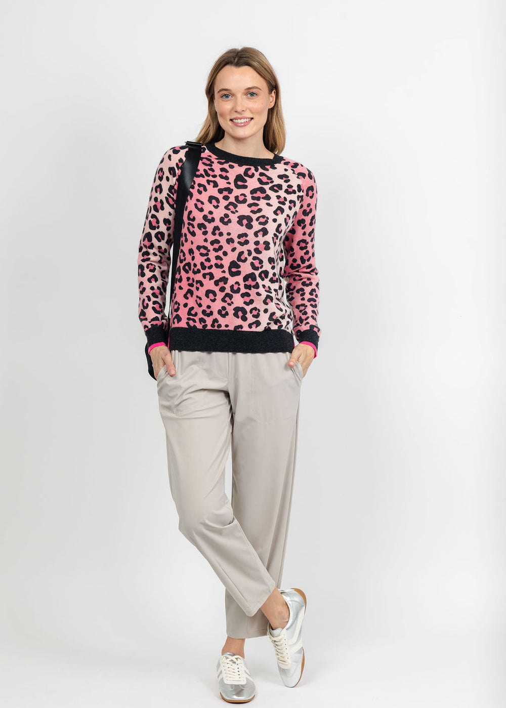 Brodie Lauren Leopard Sweatshirt - Quartz Pink available at Barbara Katz