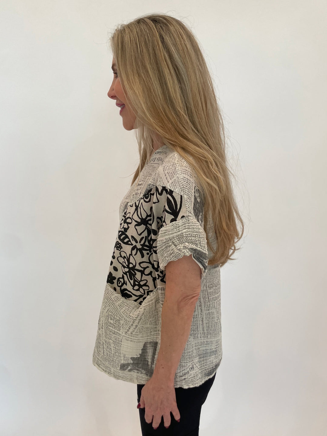 Chalet et Ceci Tia Natural Yarn Top in Parchment Mix available at Barbara Katz