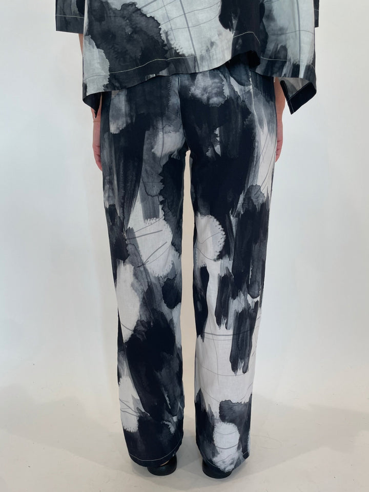Ingrid Munt Alice Printed Pants in Black/White available at Barbara Katz