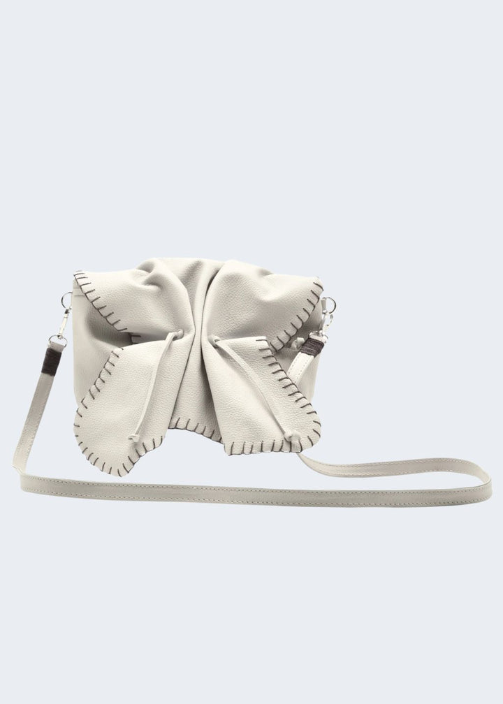 Carlos Falchi Medium Butterfly Bag in Porcelain available at Barbara Katz