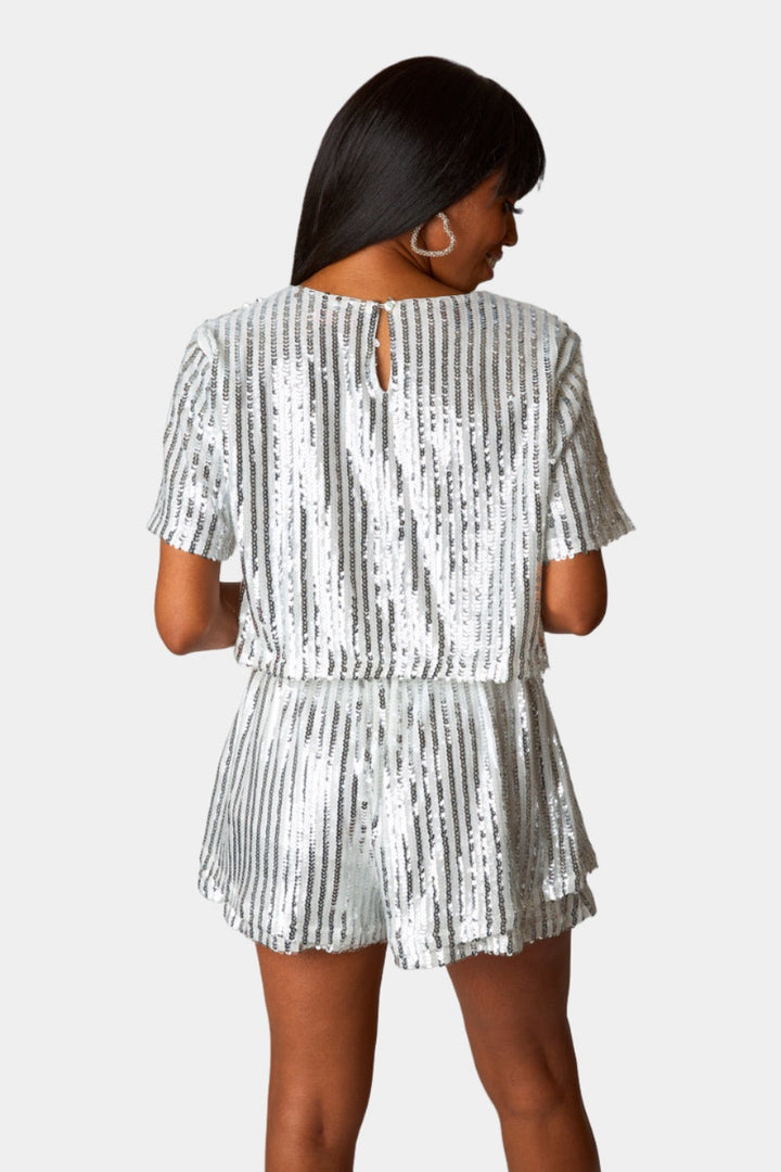 BuddyLove Laura Sequin Set in White available at Barbara Katz