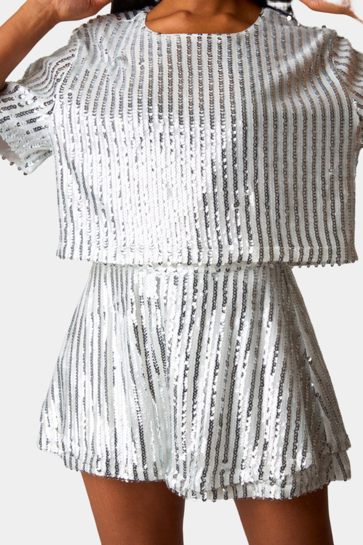 BuddyLove Laura Sequin Set in White available at Barbara Katz