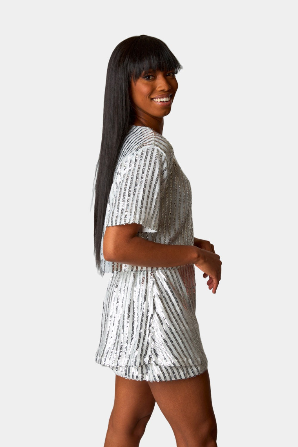 BuddyLove Laura Sequin Set in White available at Barbara Katz