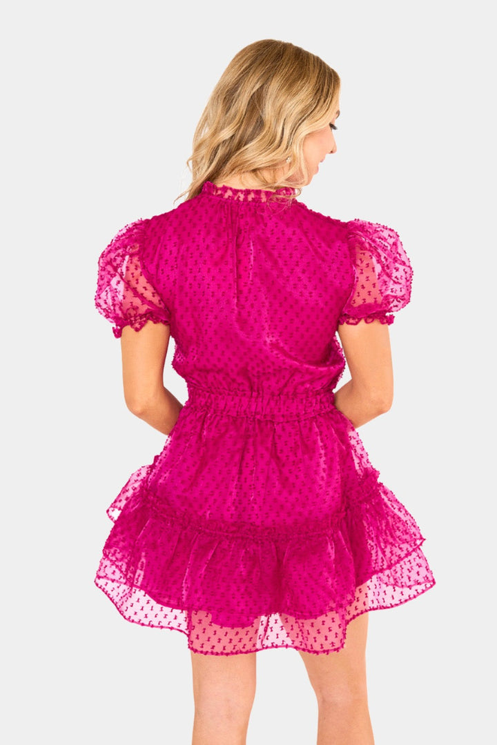 BuddyLove Clementine Elastic Waist Mini Dress in Dottie available at Barbara Katz