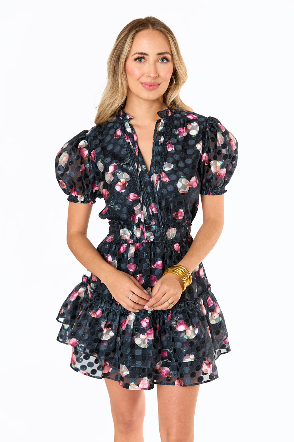 BuddyLove Clementine Elastic Waist Mini Dress in Twilight available at Barbara Katz