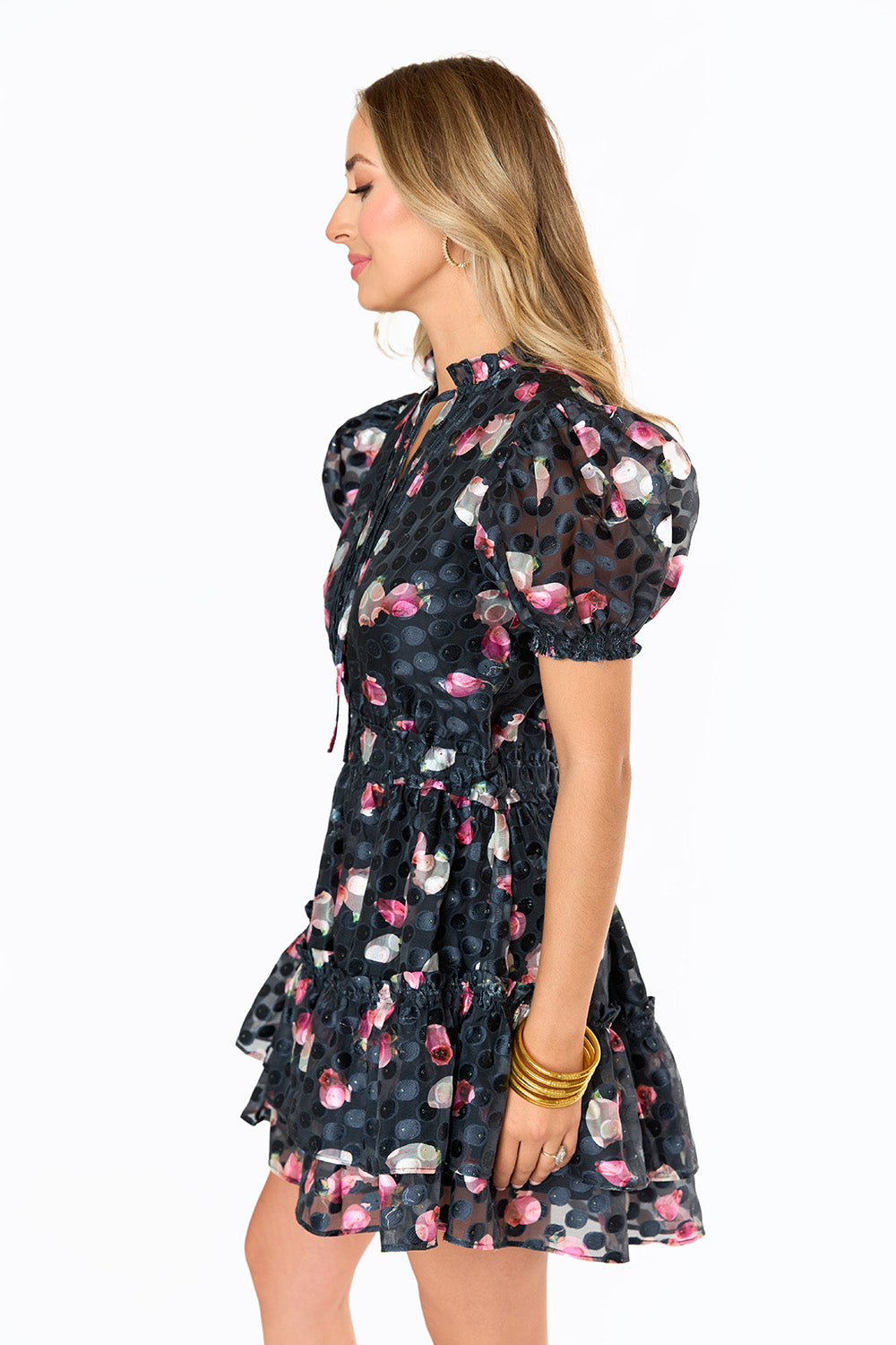 BuddyLove Clementine Elastic Waist Mini Dress in Twilight available at Barbara Katz