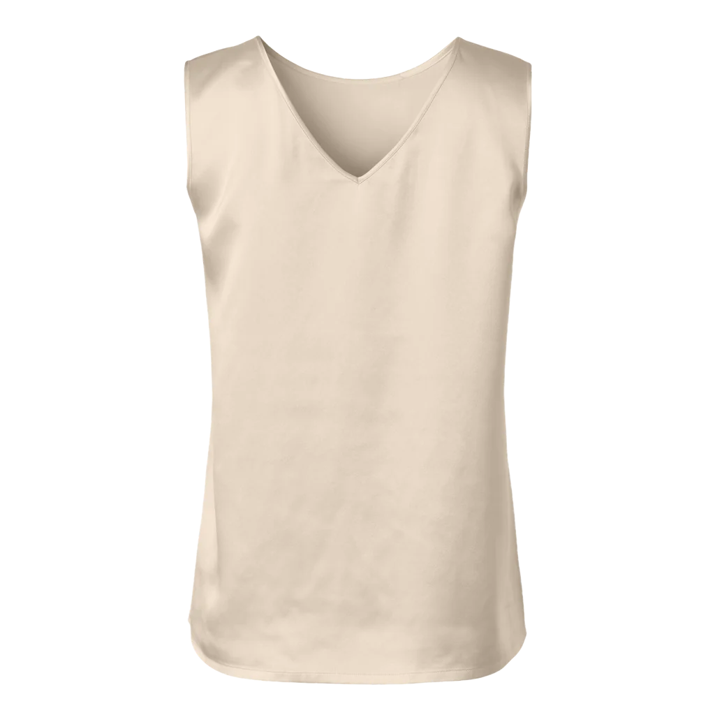 Diomi Sateen Reversible Tank Top in Champagne available at Barbara Katz