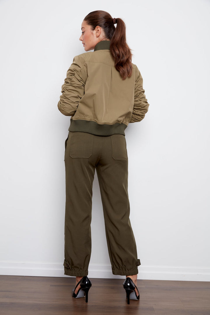 Adroit Atelier Chad Pant With Supply Pockets At Front in Aark Olive available at Barbara Katz
