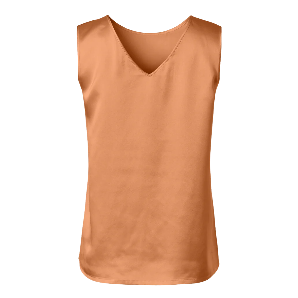 Diomi Sateen Reversible Tank Top in Copper available at Barbara Katz