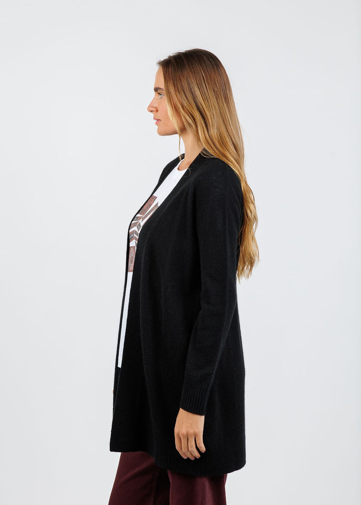 BK Caila Relaxed Cashmere Duster in Ebony available at Barbara Katz