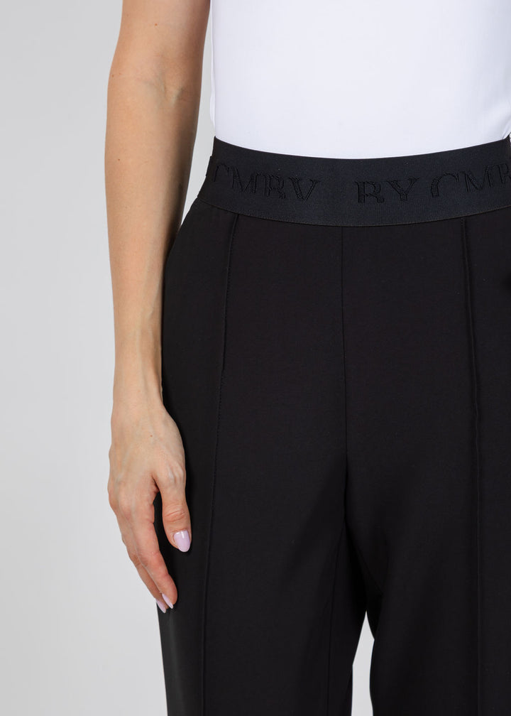 Cambio Ava Pull-On Long Trousers in Black available at Barbara Katz