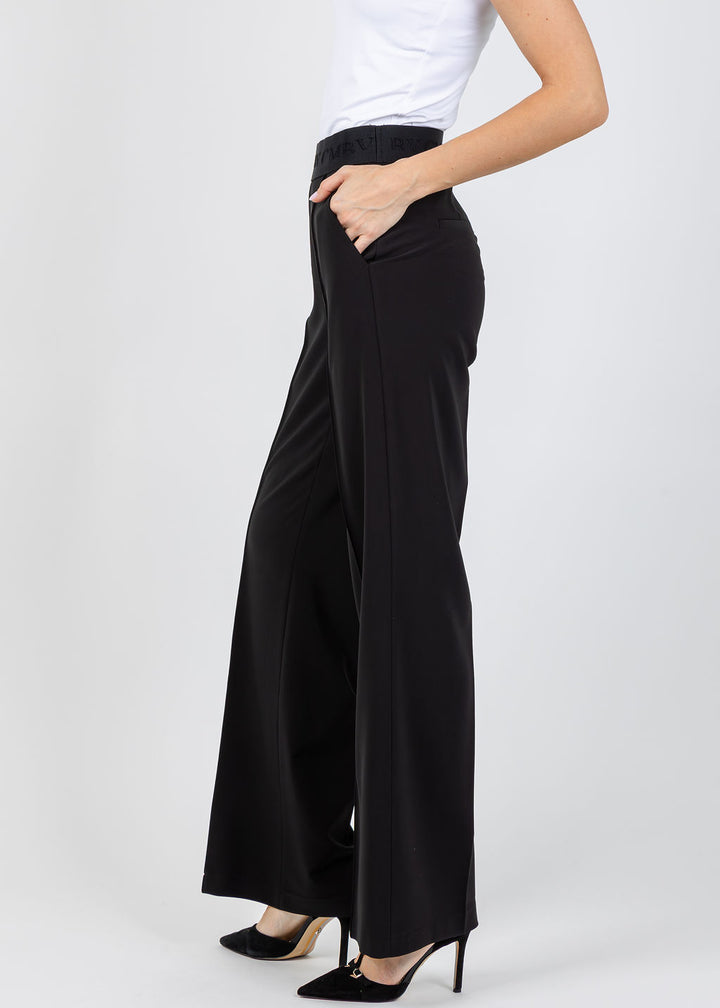 Cambio Ava Pull-On Long Trousers in Black available at Barbara Katz