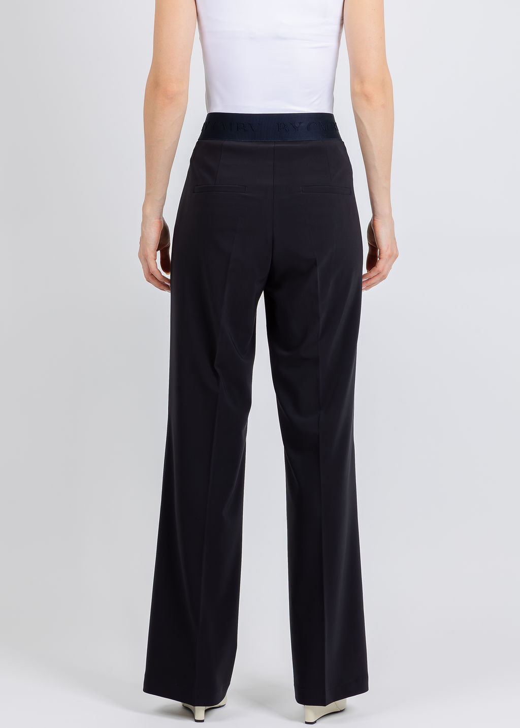 Cambio Ava Pull-On Long Trousers in Navy available at Barbara Katz
