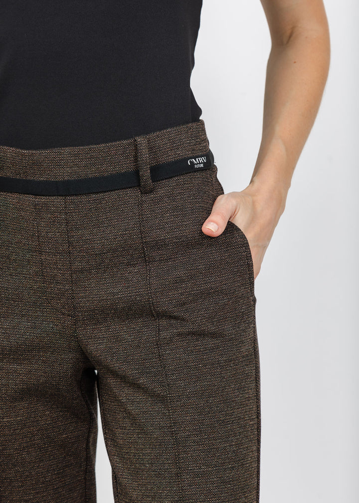Cambio Francoise Cropped Pant in Bark available at Barbara Katz