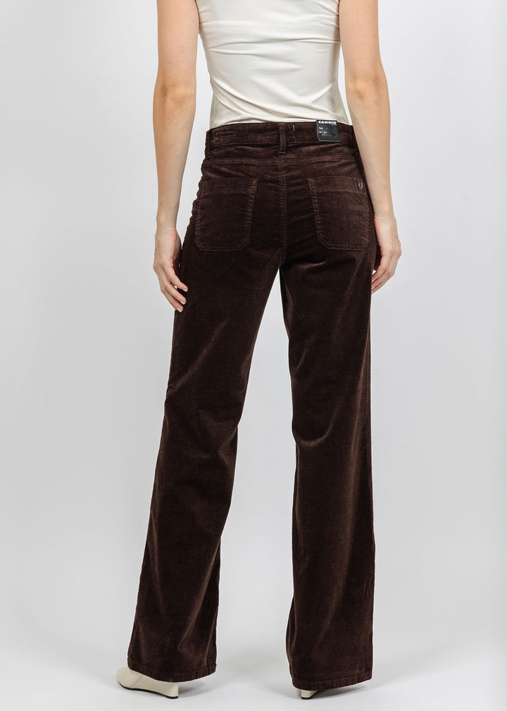Cambio Tess Corduroy Jean in Dark Chocolate available at Barbara Katz
