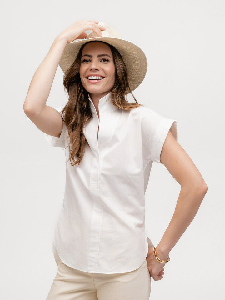 Sarah Alexandra High Roller Cap Sleeve Shirt