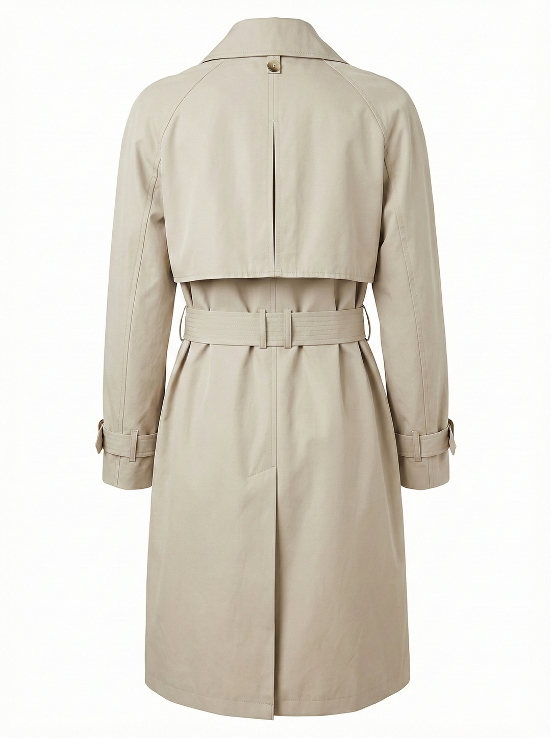 Adroit Atelier Cara Long Trench Coat in Elephant available at Barbara Katz