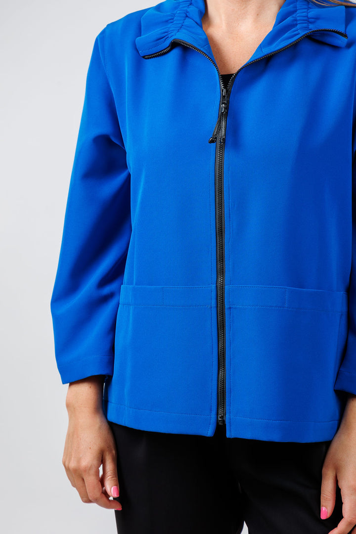 Caroline Rose Comfort Stretch Jacket in Royal Blue available at Barbara Katz
