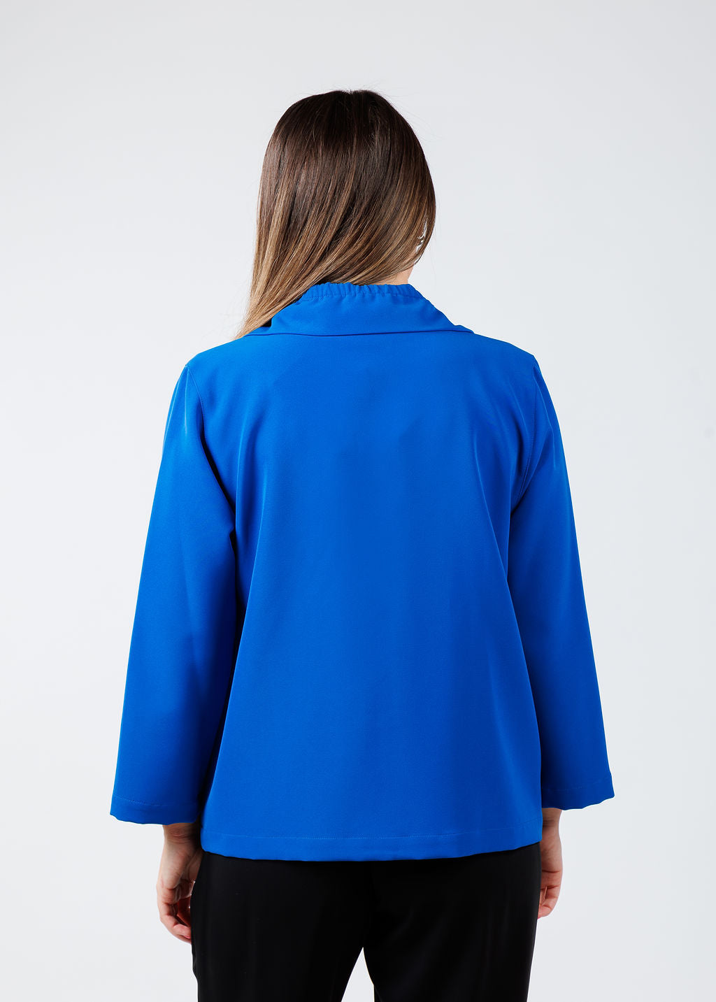 Caroline Rose Comfort Stretch Jacket in Royal Blue available at Barbara Katz
