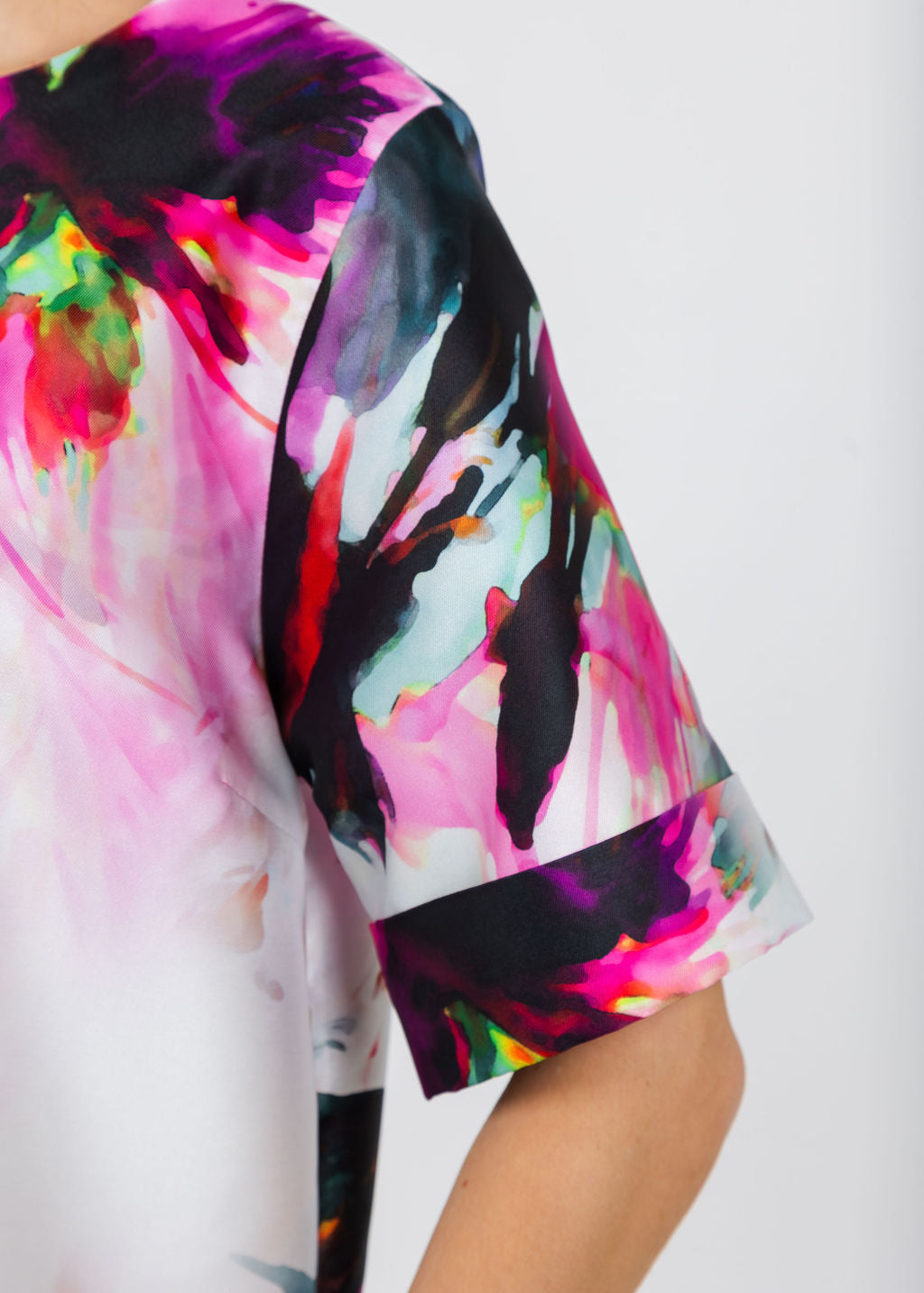 Caroline Rose Floral Fanfare Talia Dress in Multi available at Barbara Katz