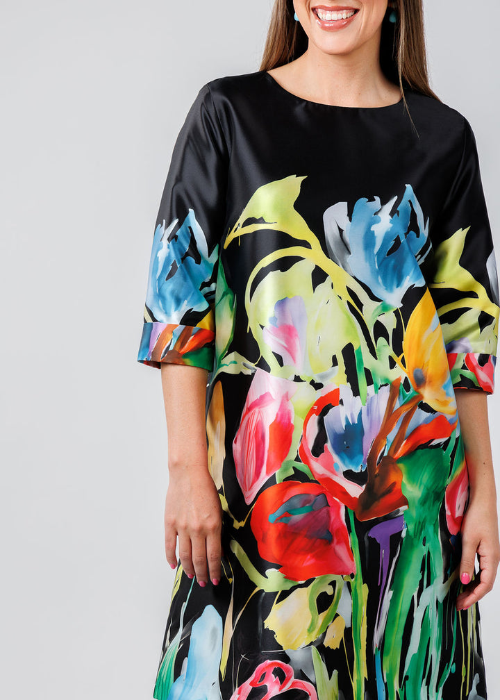 Caroline Rose Gianna Dress in Brilliant Bouquet available at Barbara Katz