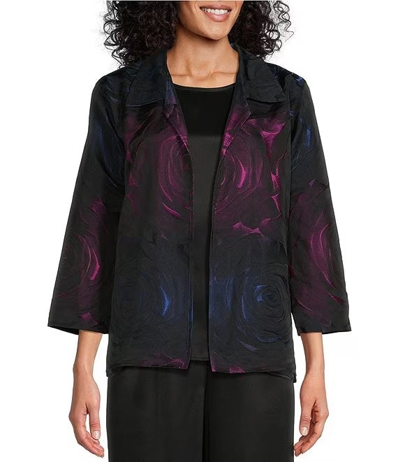 Caroline Rose Ombre Rose Jaquard Easy Jacket