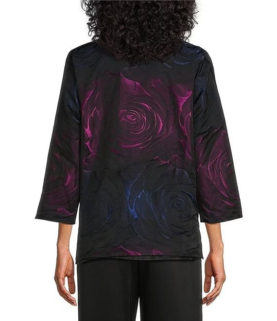 Caroline Rose Ombre Rose Jaquard Easy Jacket