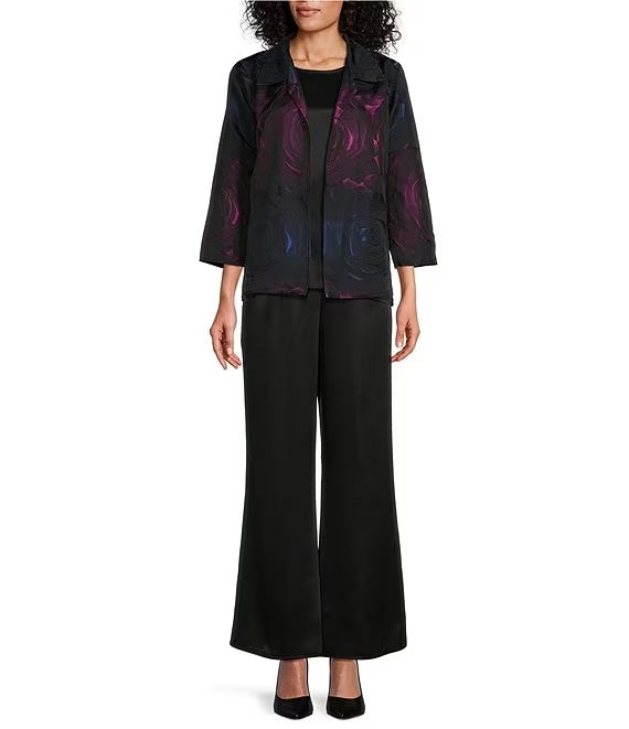 Caroline Rose Ombre Rose Jaquard Easy Jacket