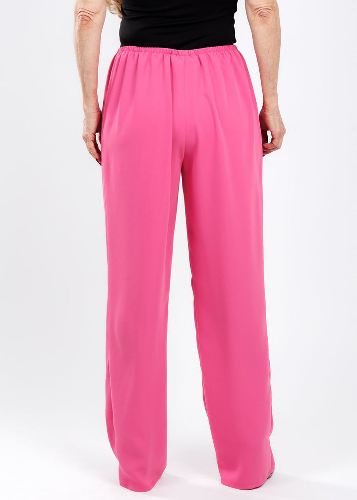 Caroline Rose Matte Crepe Straight Leg Pants in Pink available at Barbara Katz