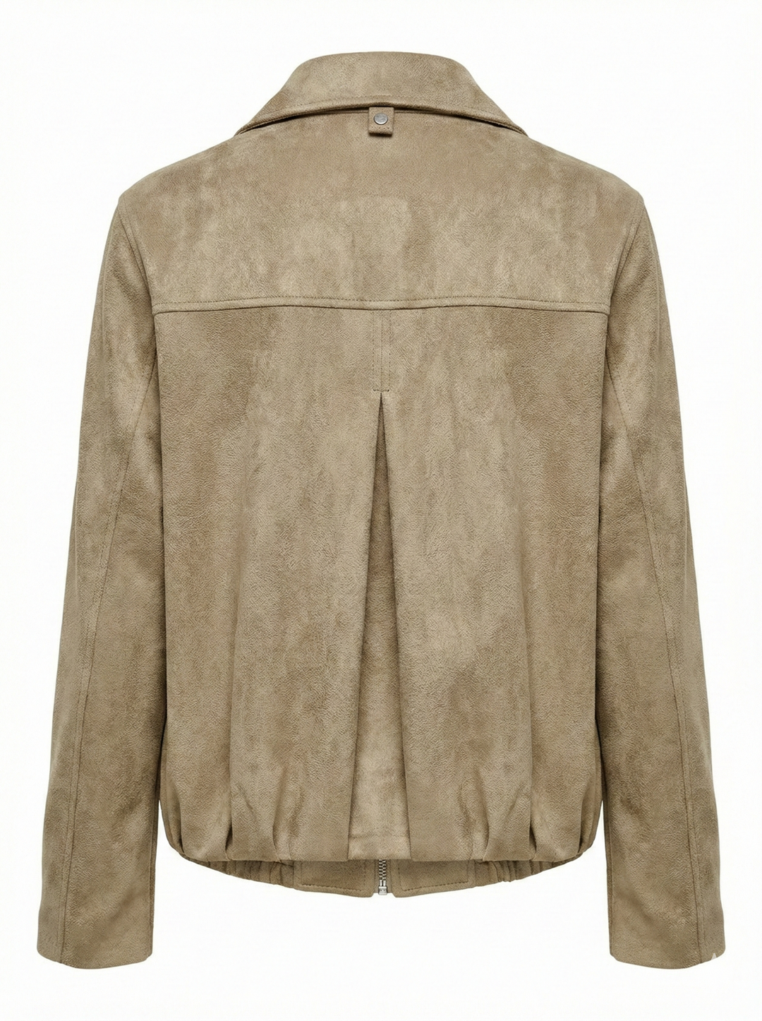 Adroit Atelier Cassidy Faux Suede Jacket in Moss available at Barbara Katz
