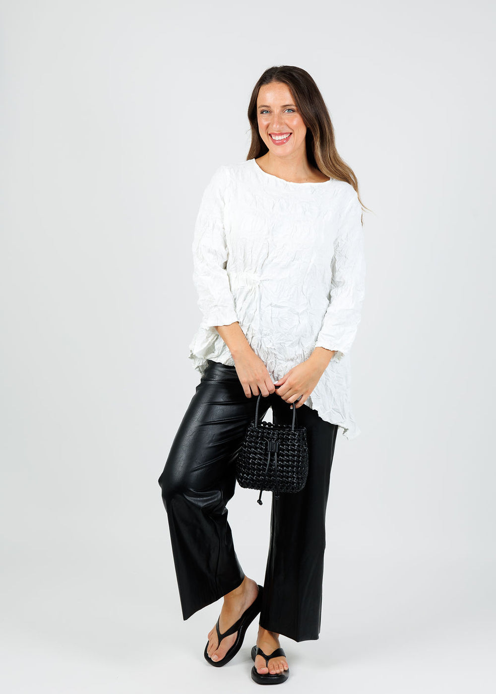 Chalet et Ceci Ezra Top in White available at Barbara Katz