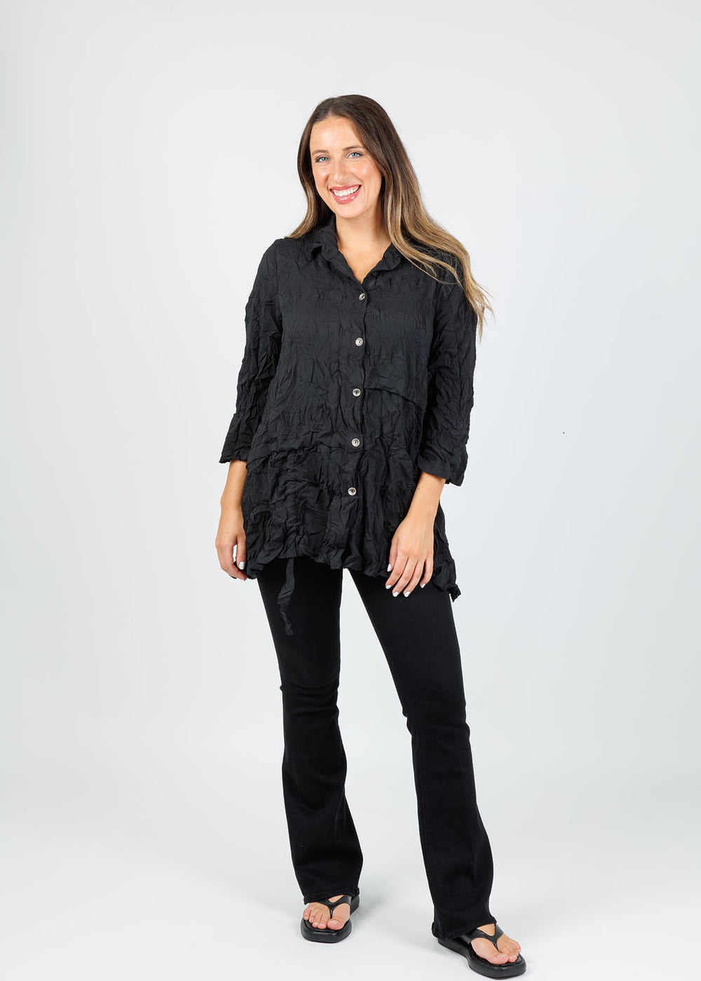 Chalet et Ceci Inez Shirt in Black available at Barbara Katz