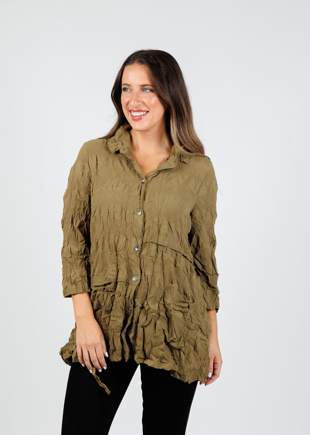 Chalet et Ceci Inez Shirt in Dune available at Barbara Katz