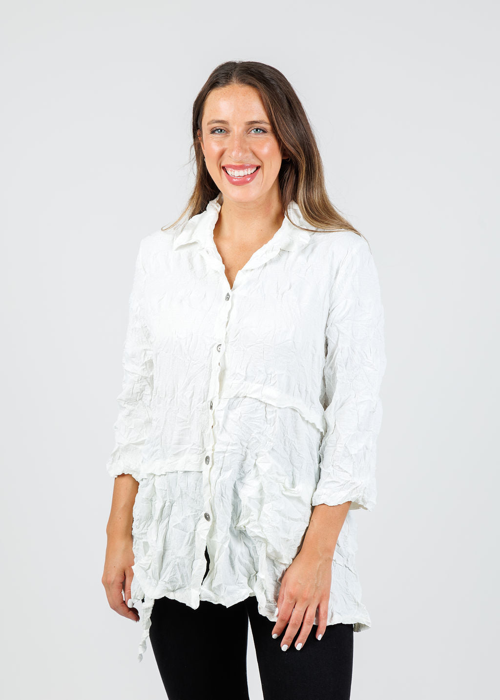 Chalet et Ceci Inez Shirt in White available at Barbara Katz