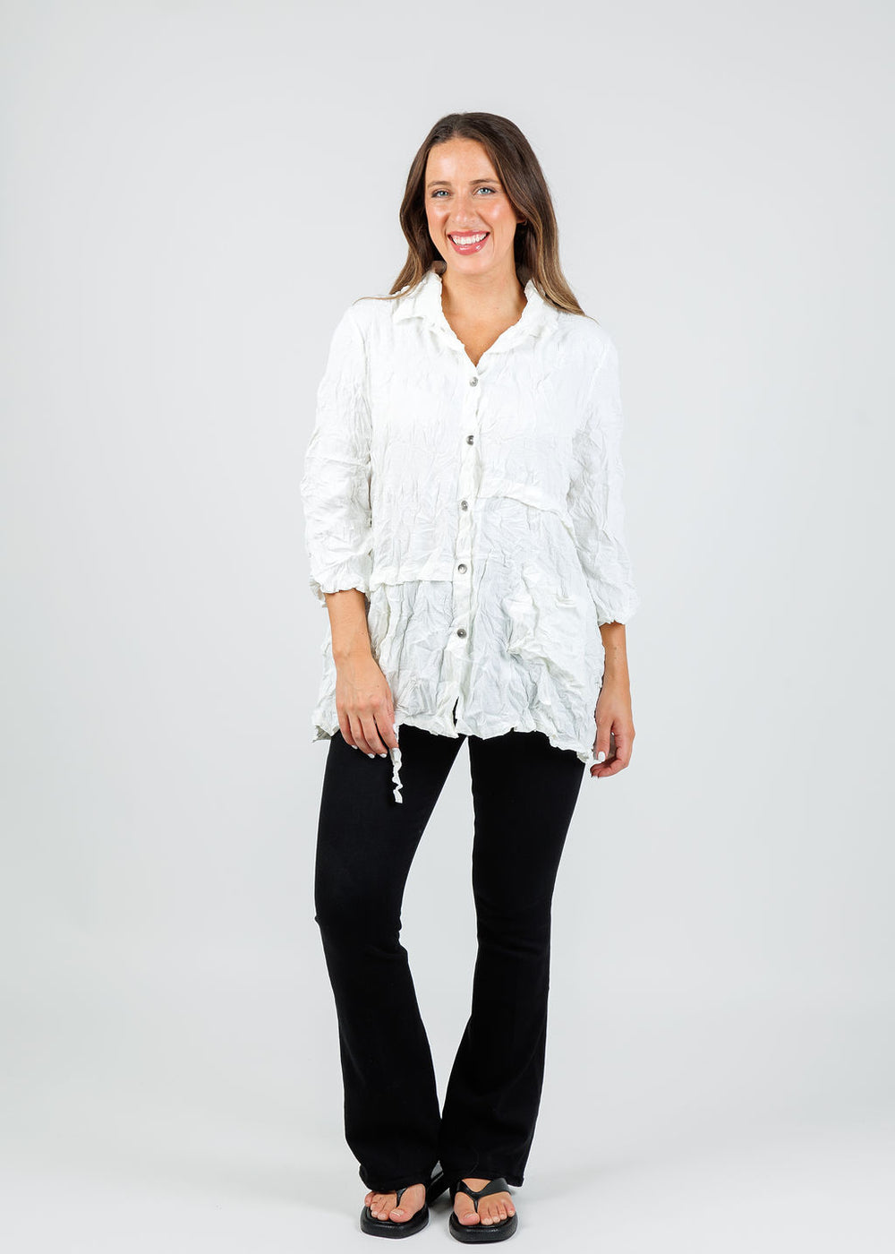 Chalet et Ceci Inez Shirt in White available at Barbara Katz