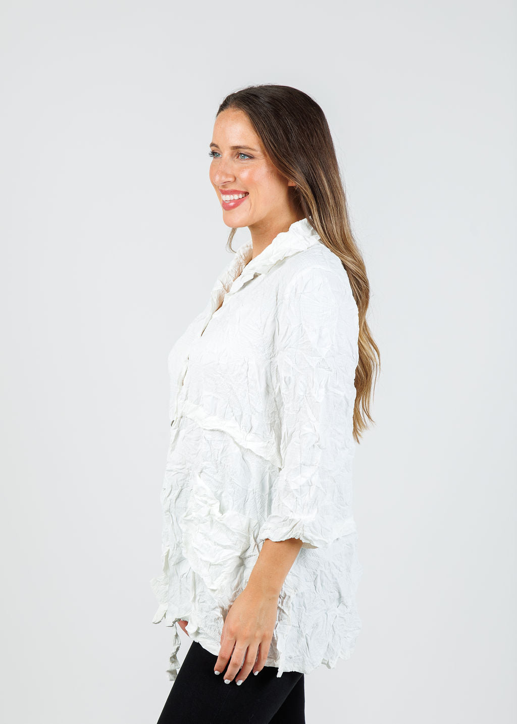 Chalet et Ceci Inez Shirt in White available at Barbara Katz