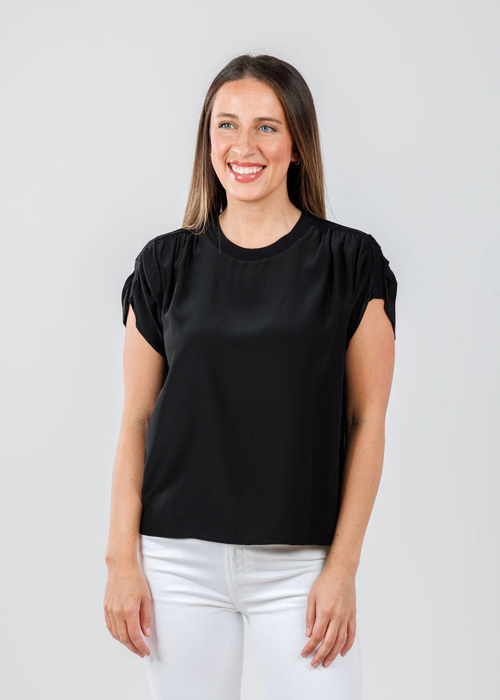Cinq a Sept Lorraine Top in Black available at Barbara Katz